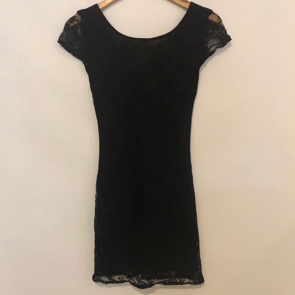 Black lace dress